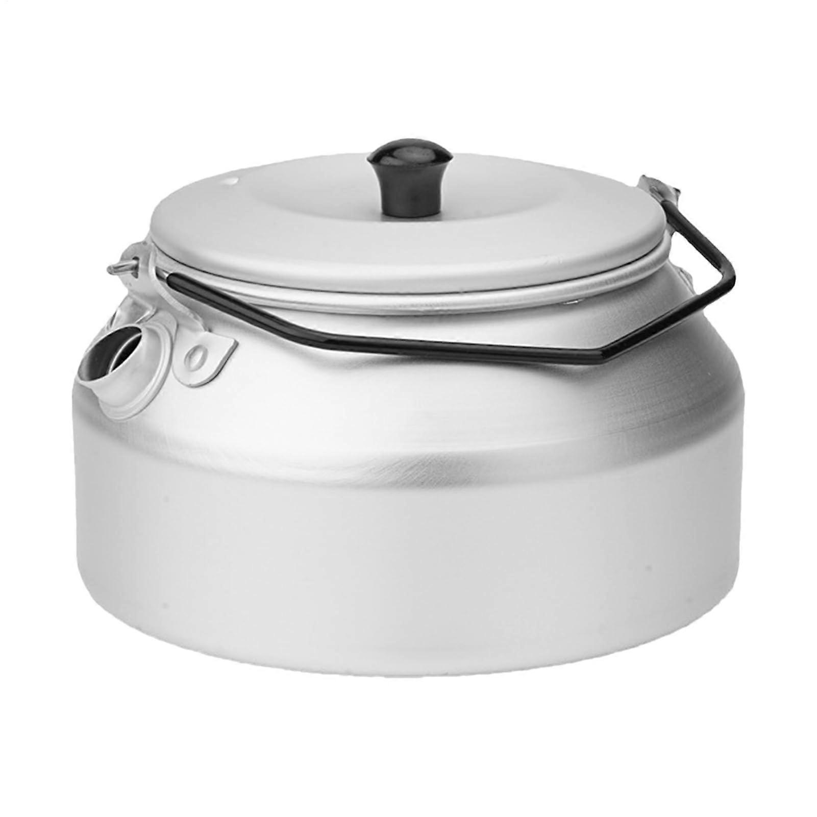 Camp Kettle 1L Aluminium Alloy Water Kettle | Portable Cooking Pot with Heat-Resistant Handle for Hiking, Camping, and Picnics