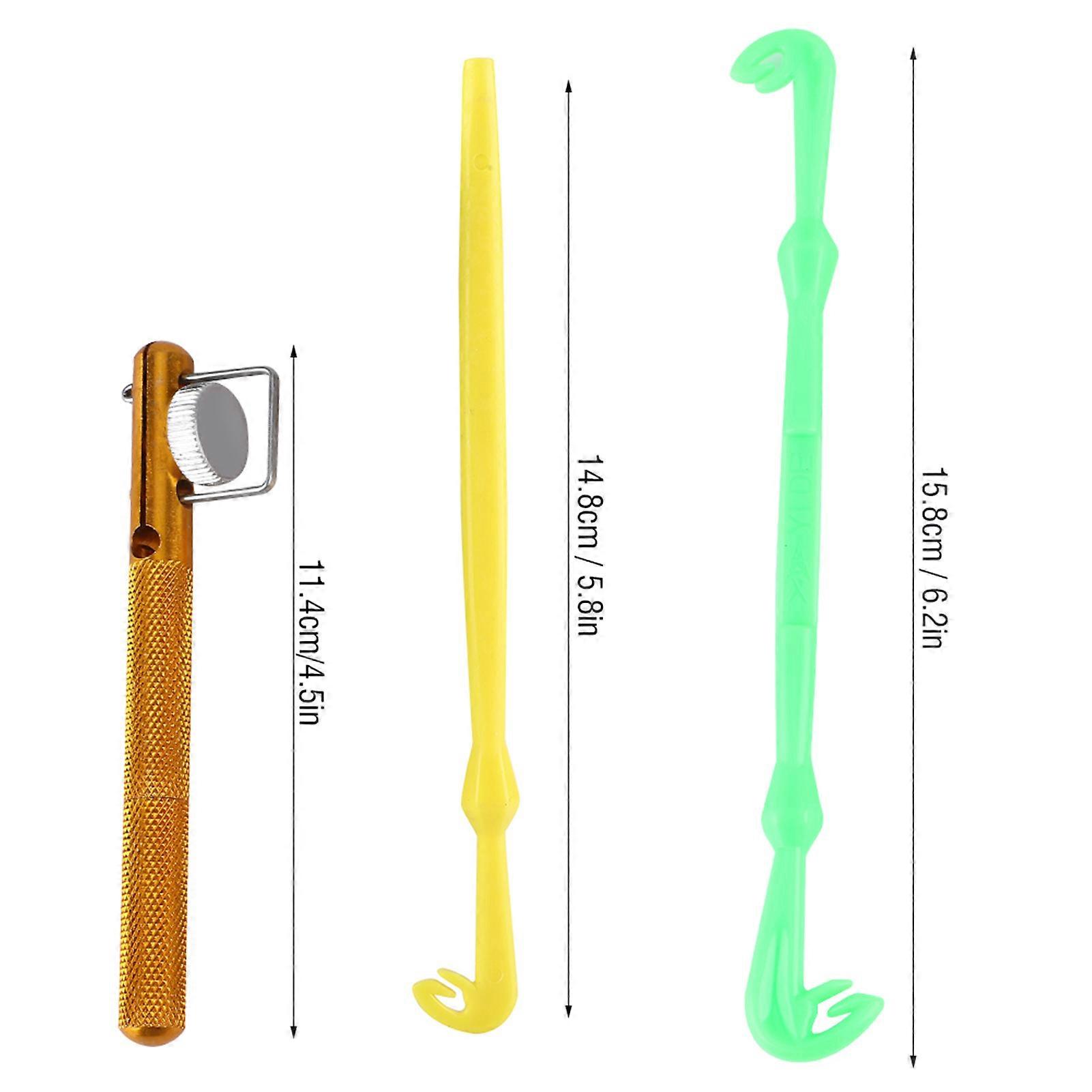 Fishing Tackle Hook Knot Tool Set, 9pcs Gold Green Yellow, 112g