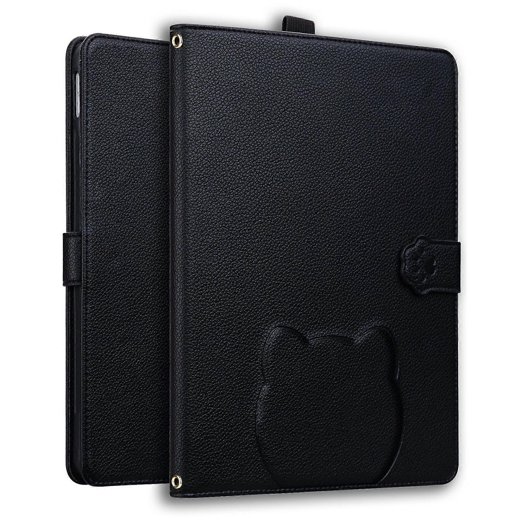 PU Leather Stand Table Wallet Case for Amazon Kindle Paperwhite (2024), with Stylus Holder, 3D Effect Cat Pattern