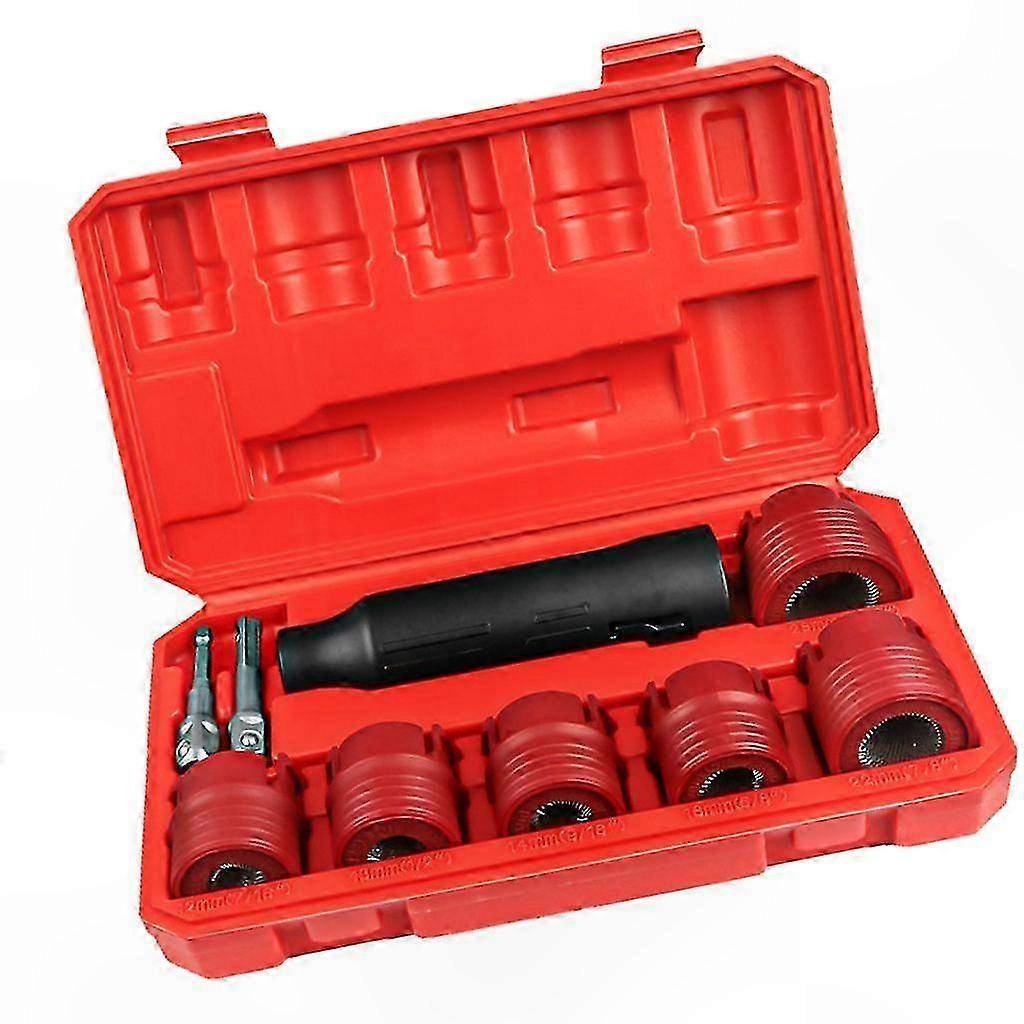 9-Piece Wheel Stud Cleaning Tool Set for Rust and Debris Removal