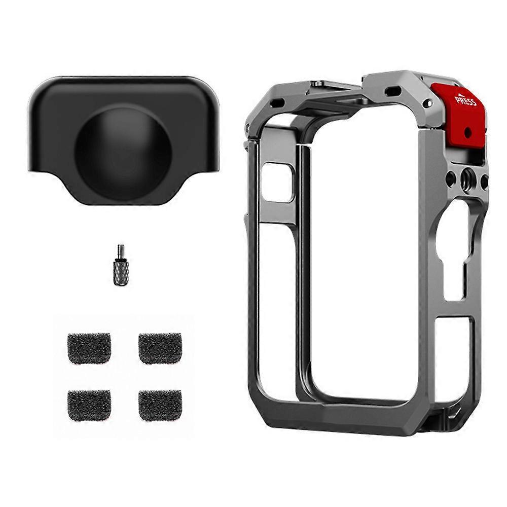 For DJI Osmo 360 Multifunctional Expansion Protection Rabbit Cage Metal Frame Accessories (Gun Color)