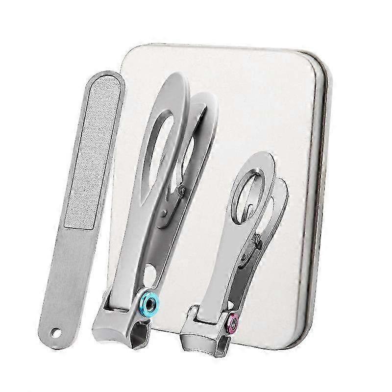 Professional Nail Clippers Set - Fingernail & Toenail Clippers for Thick Nails - Ergonomic Design & Sharp Precision Cutters