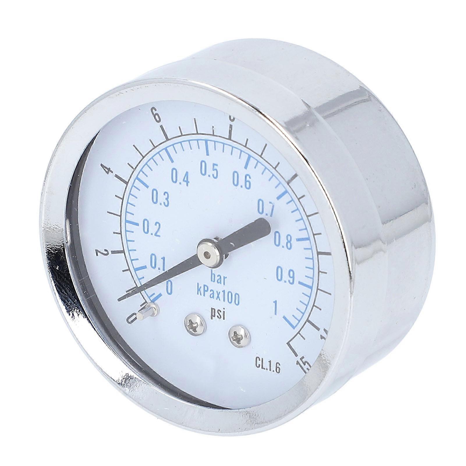 Axial Pressure Gauge 0-1bar/15psi Dual Scale 2.5in Dial 1/4in NPT