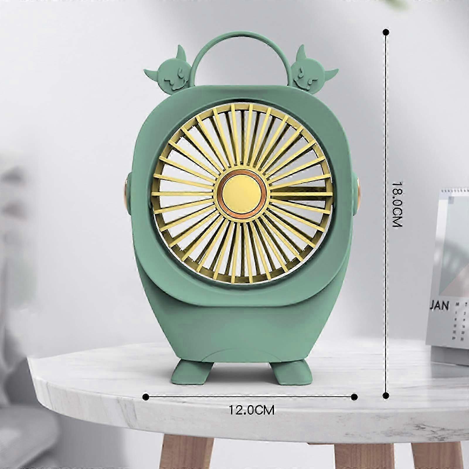 2023 Portable Soft And Cute Desktop Desktop Two Speed High Wind Charging Fan Dormitory Silent And Compact Fan