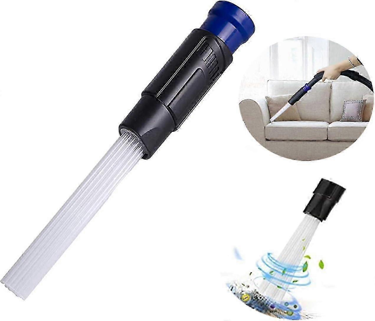 Universal Suction Tools Set: Nozzle, Attachment, Dust Brush & Pipes for Vents/drawers/car/tools/crafts