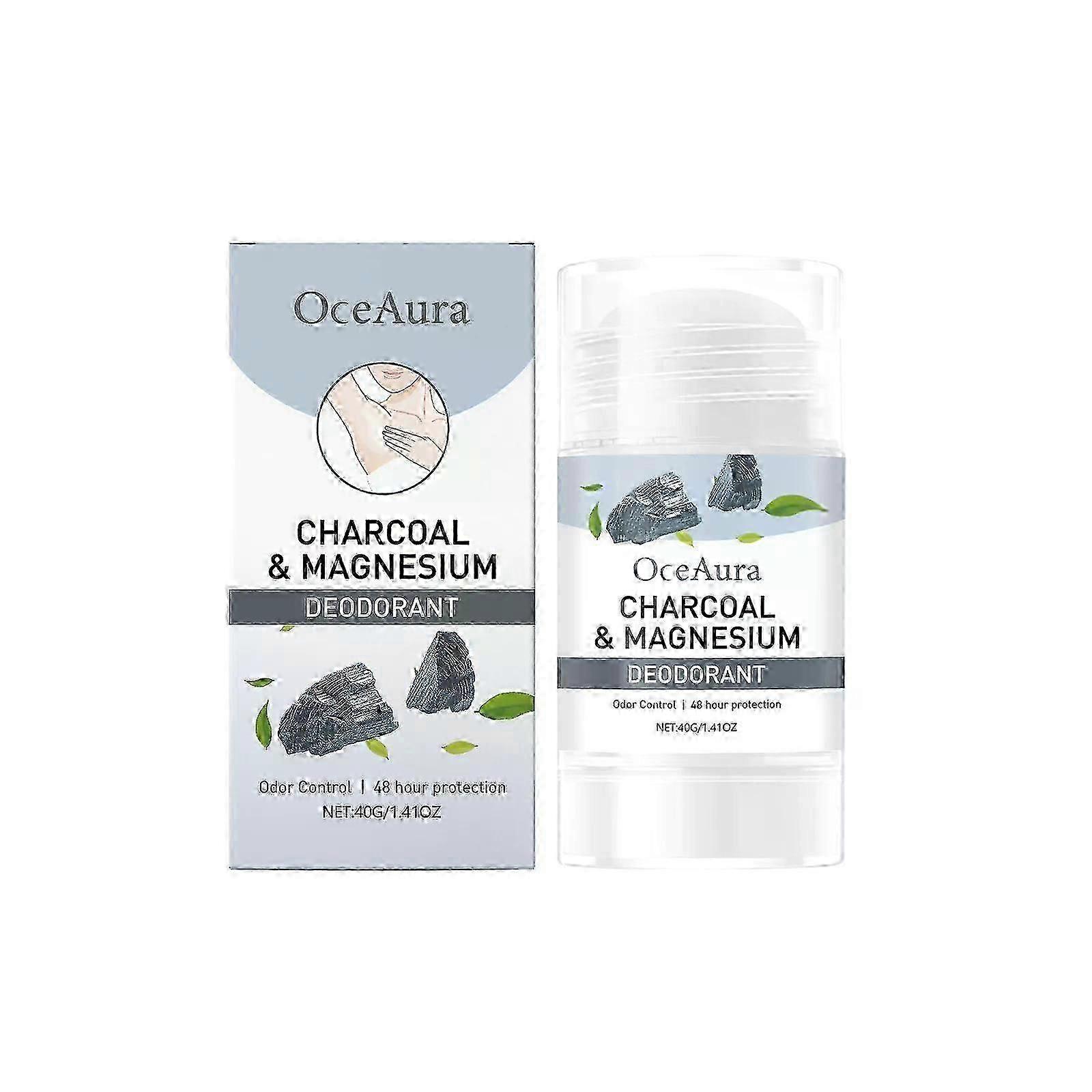 Charcoal agnesium Deodorant - 48H Odor Control & Sweat Management, ...