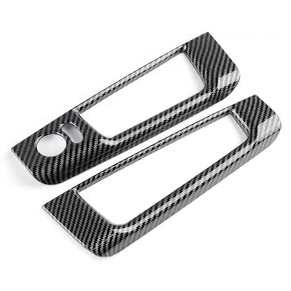 Carbon Fiber RHD Car Rearview Mirror Adjustment Window Button Switch Sticker for 500 595 695 2008-2023