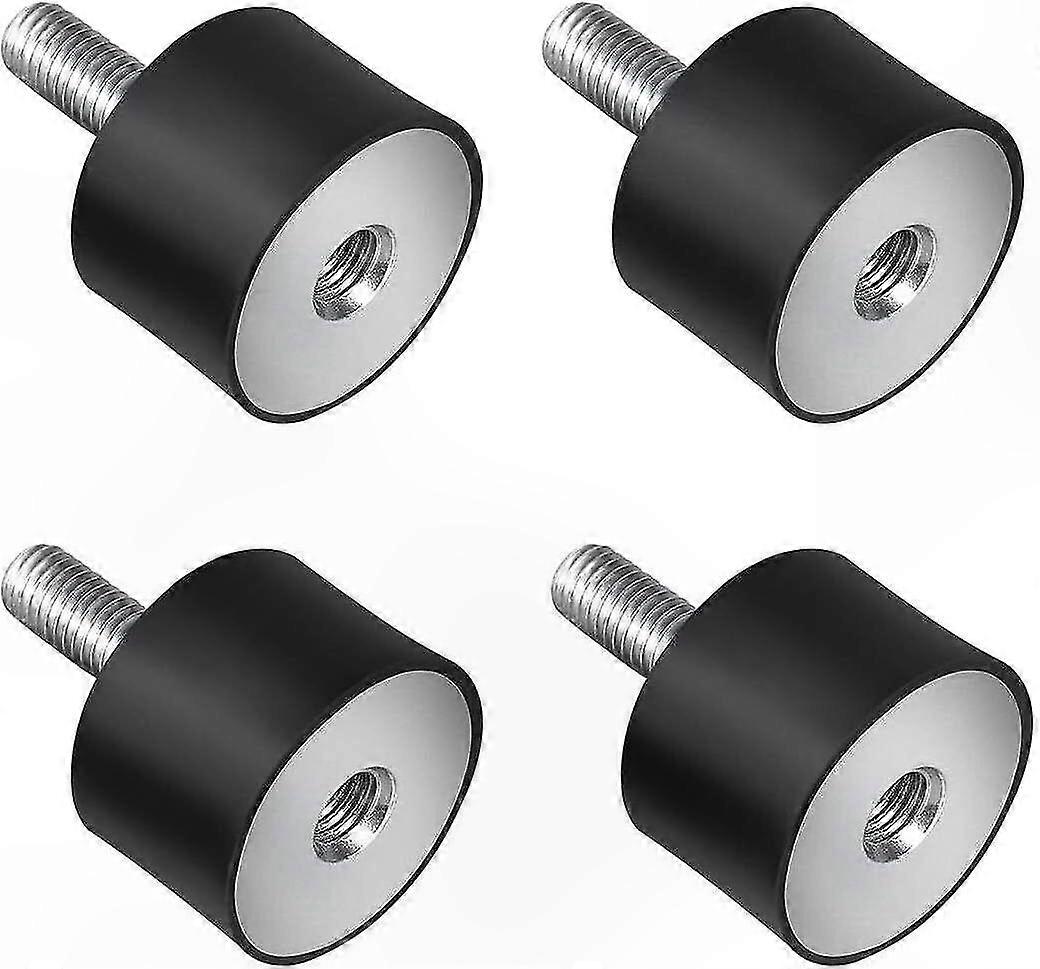 Silent Rubber Buffer M6 M8 Threaded Vibration Damper Metal Bumpers 4-Pack