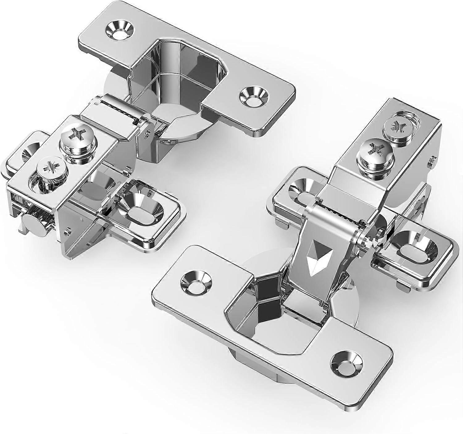 50 Pack 1/2" Overlay Soft Close Face Frame  Frameless Hinges, Stainless Steel