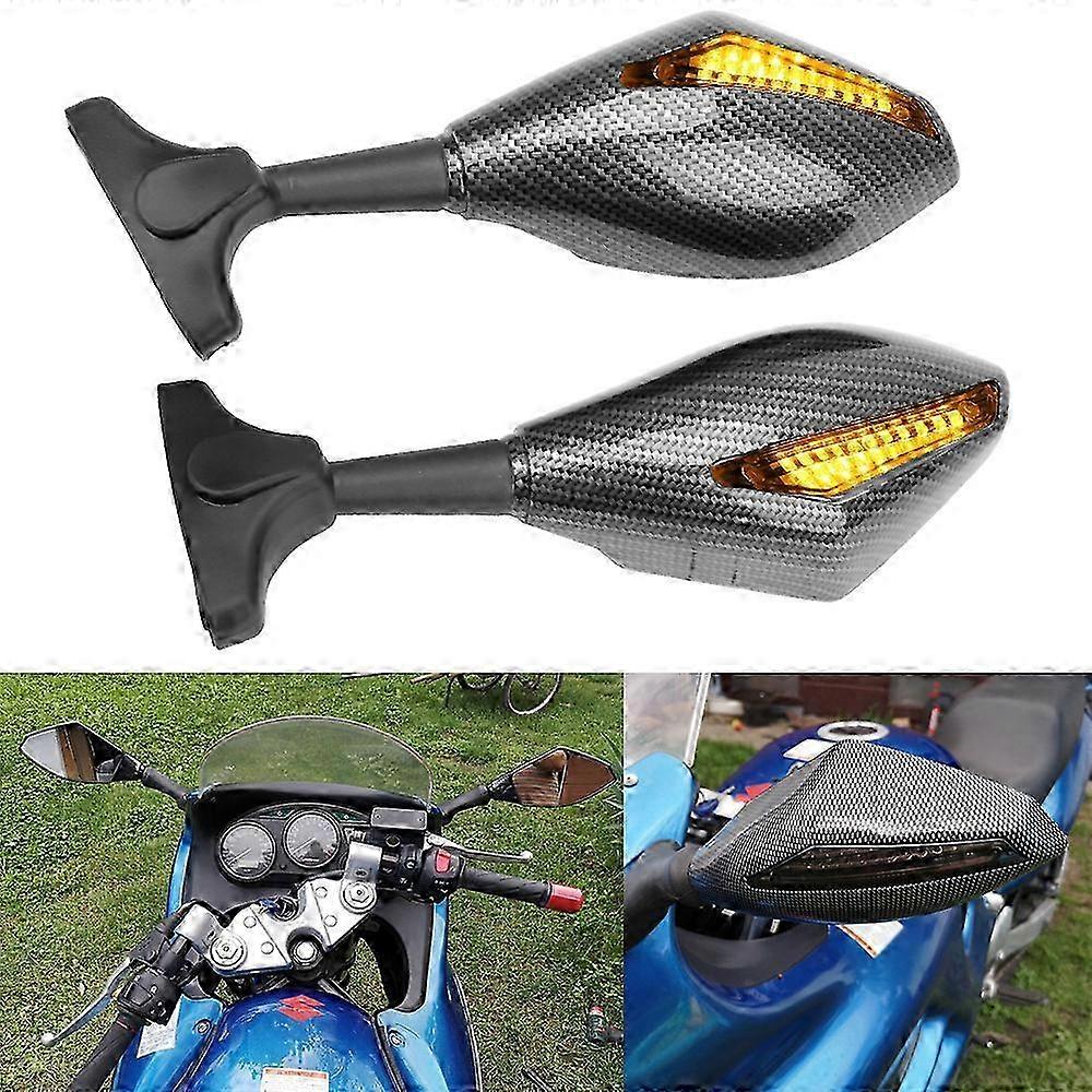 Motorcycle LED Turn Signal Mirrors Turn Indicators A Pair Rearview ...