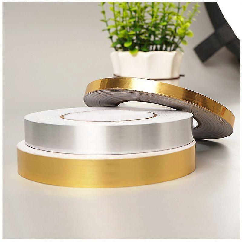 Pack of 3 rolls of metallic adhesive tape - 10 mm - Polyester - For wall