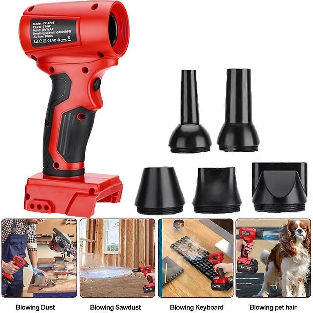 210W High Speed Jet Blower for 18V Lithium-Ion Battery Mini Electric Air Duster Multi-Function Clea