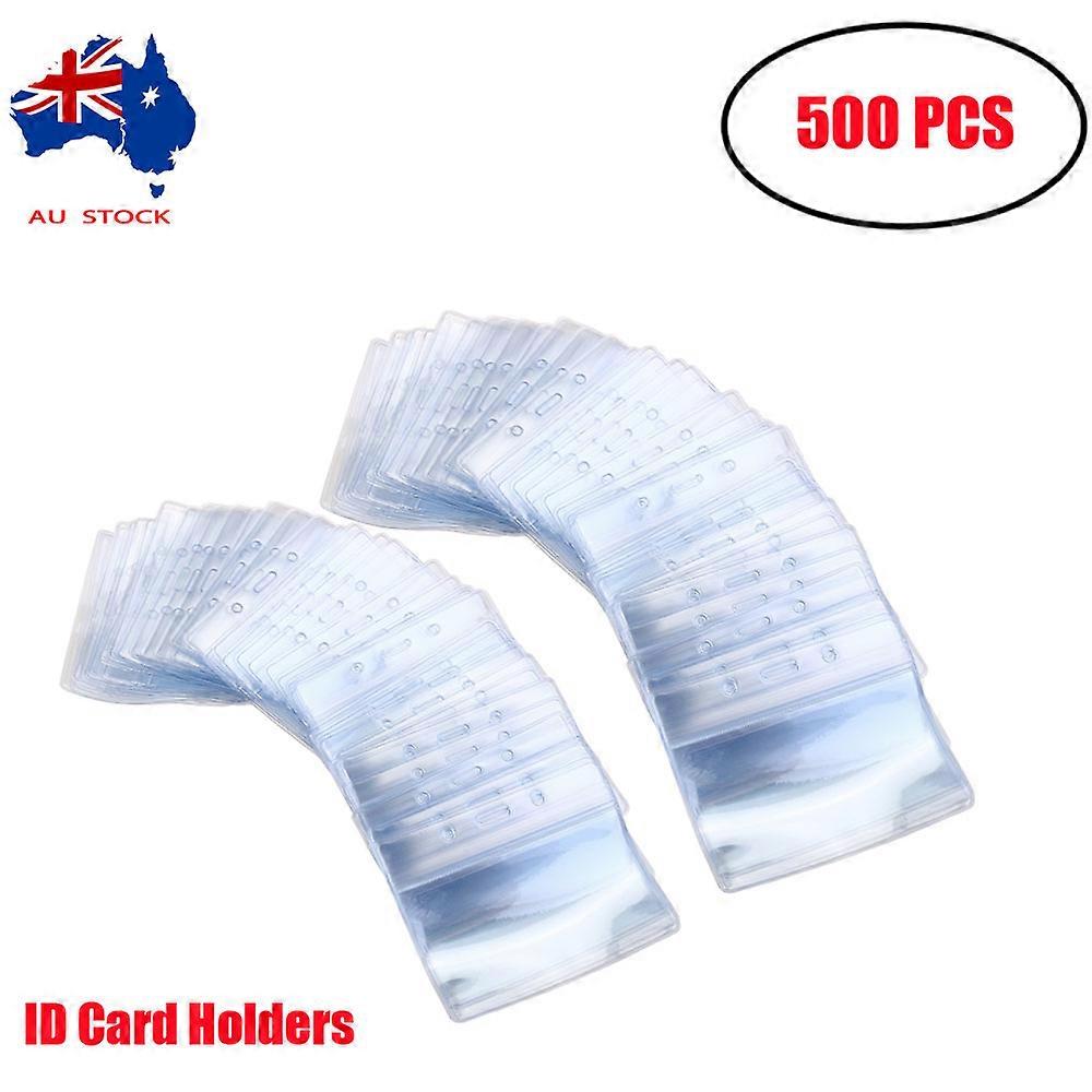 Id Holder for Protection 100Pcs Waterproof Clear Plastic Name Tags