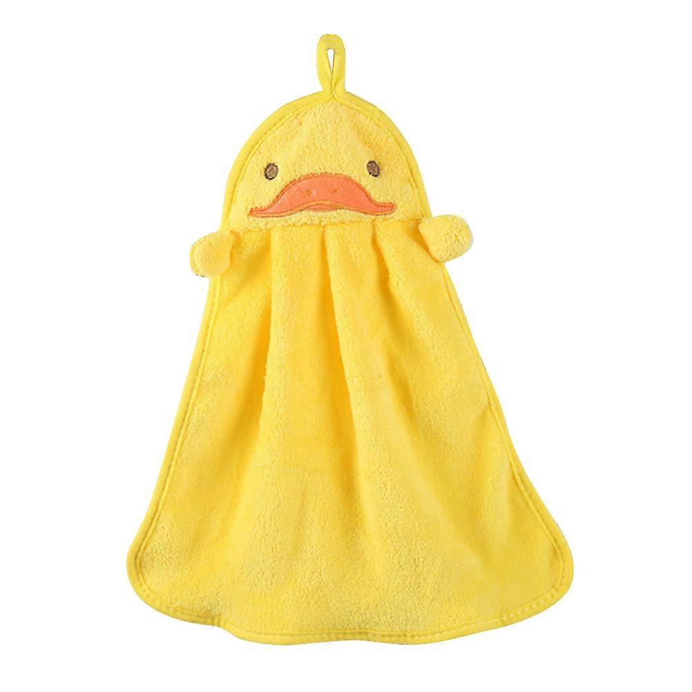 Serviette à main animale super absorbante pour le séchage à la main canard jaune