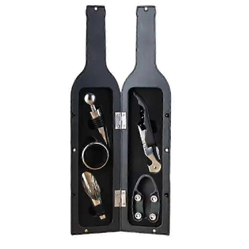 High-End Wine Bottle Opener Gift Box Set with 5 Pieces Essential Wine Tool Kit for Quality Wine Lovers
