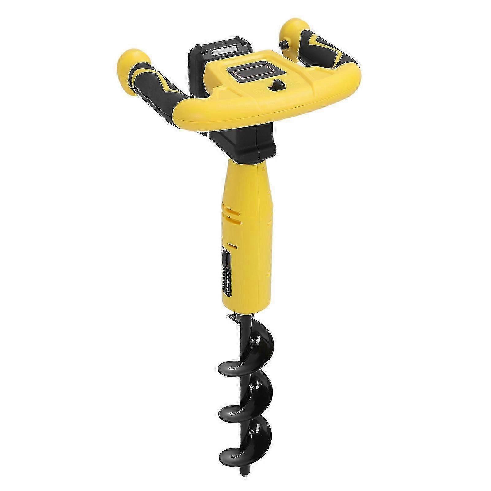 Electric Earth Auger for Post Hole Digger, Rechargeable High Efficiency 320rpm Cordless Electric Auger Digging Tool with 100-240v Compatibility
