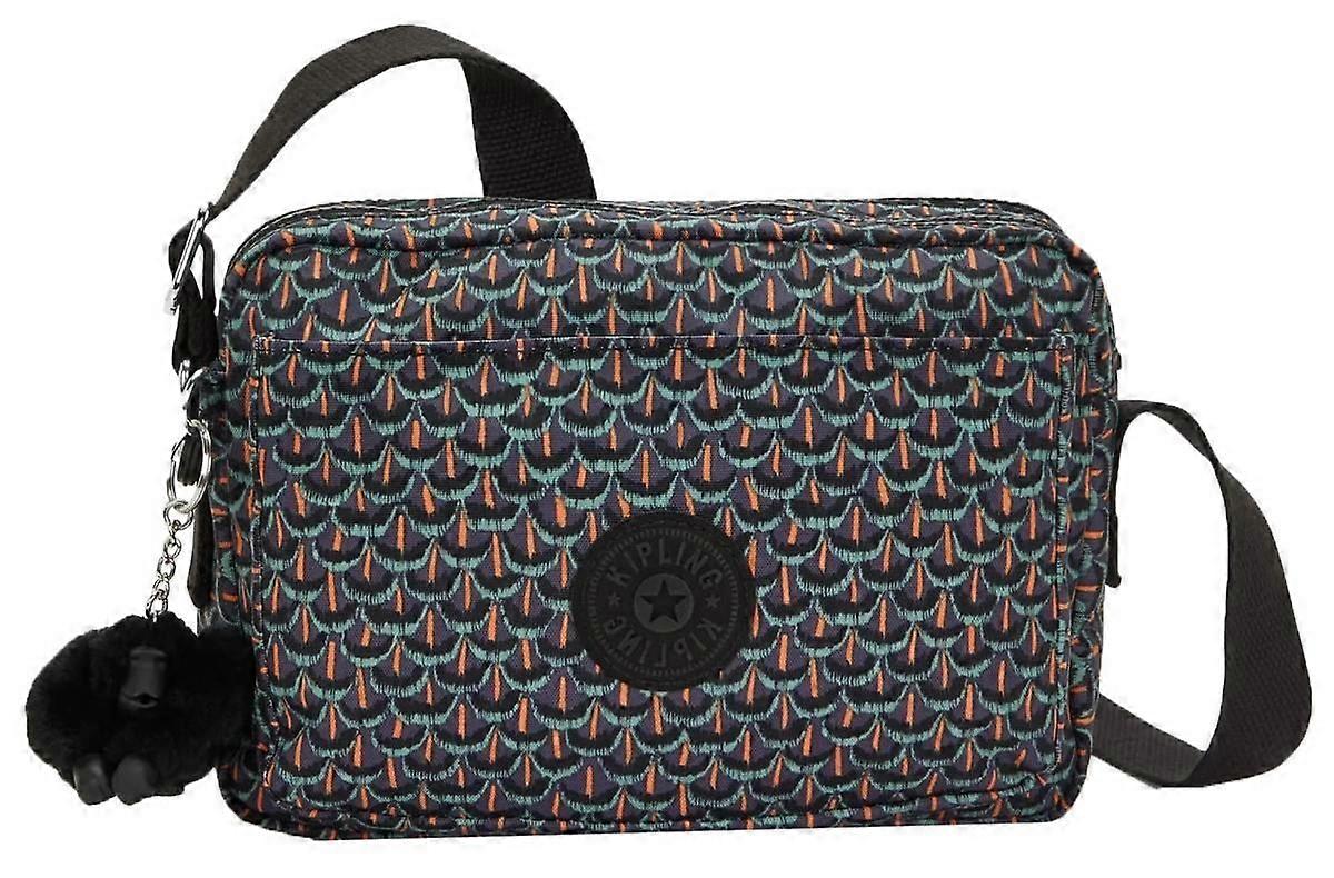 Kipling Abanu Medium Crossbody Bag - Geo Feathers Black