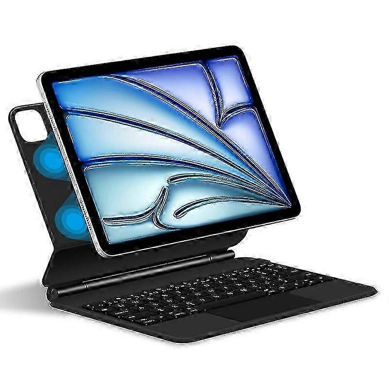 For iPad Air 13 (2024) (M2) Floating Magnetic Case Bluetooth Keyboard with Multi-Touch Trackpad