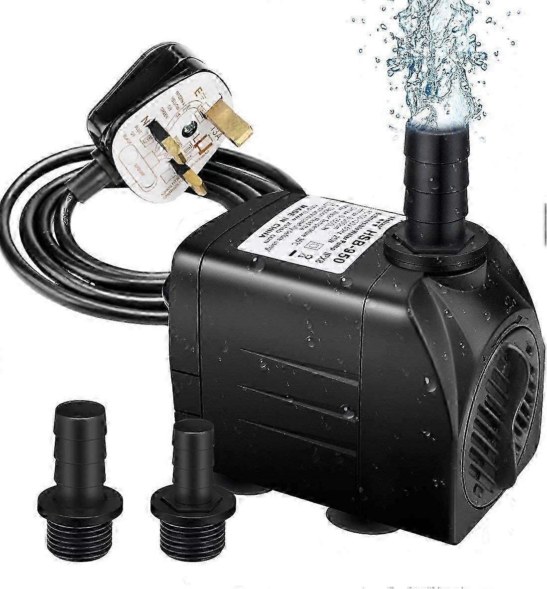 Water Pump Submersible Water Pump 400Gph 1500L/H Ultra-Quiet 25W Fountain Pond Aquarium Fish Tank Pump with 48 Hours Anti Dry Burning1pcs