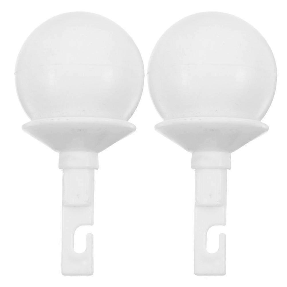 Walking Stick Replacement Accessory Rolling Cane Tip Outdoor Use Plastic White Flexible Rotation 2Pcs
