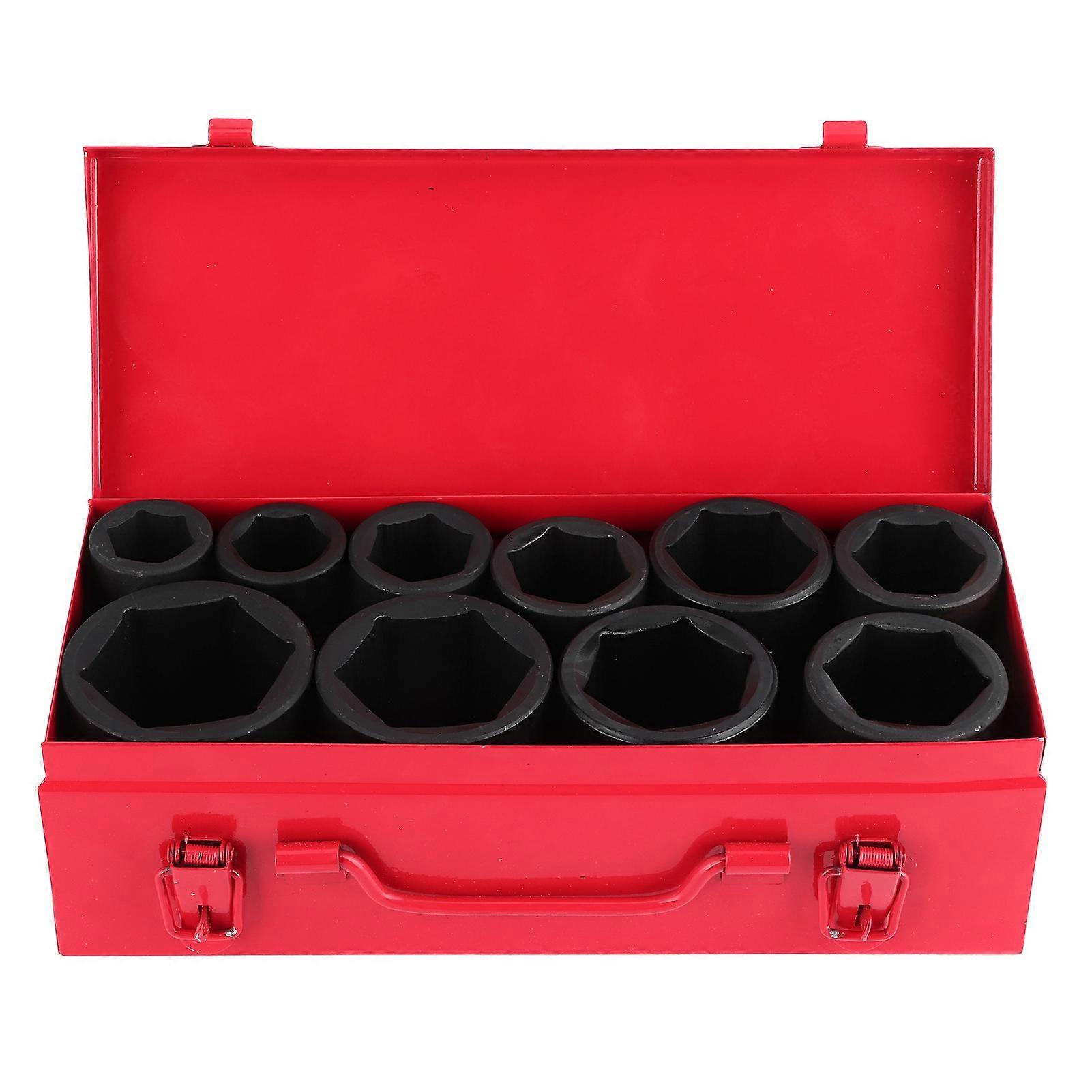 Ensemble de 10 douilles à chocs profondes métriques, entraînement 3/4 po, 6 pans, outils portables pour voiture, 22-50 mm