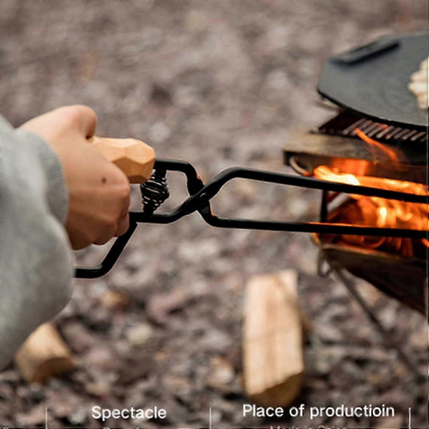 Log Tongs High Temperature Resistance Rustproof for Bonfire Pit Outdoor Indoor 2025
