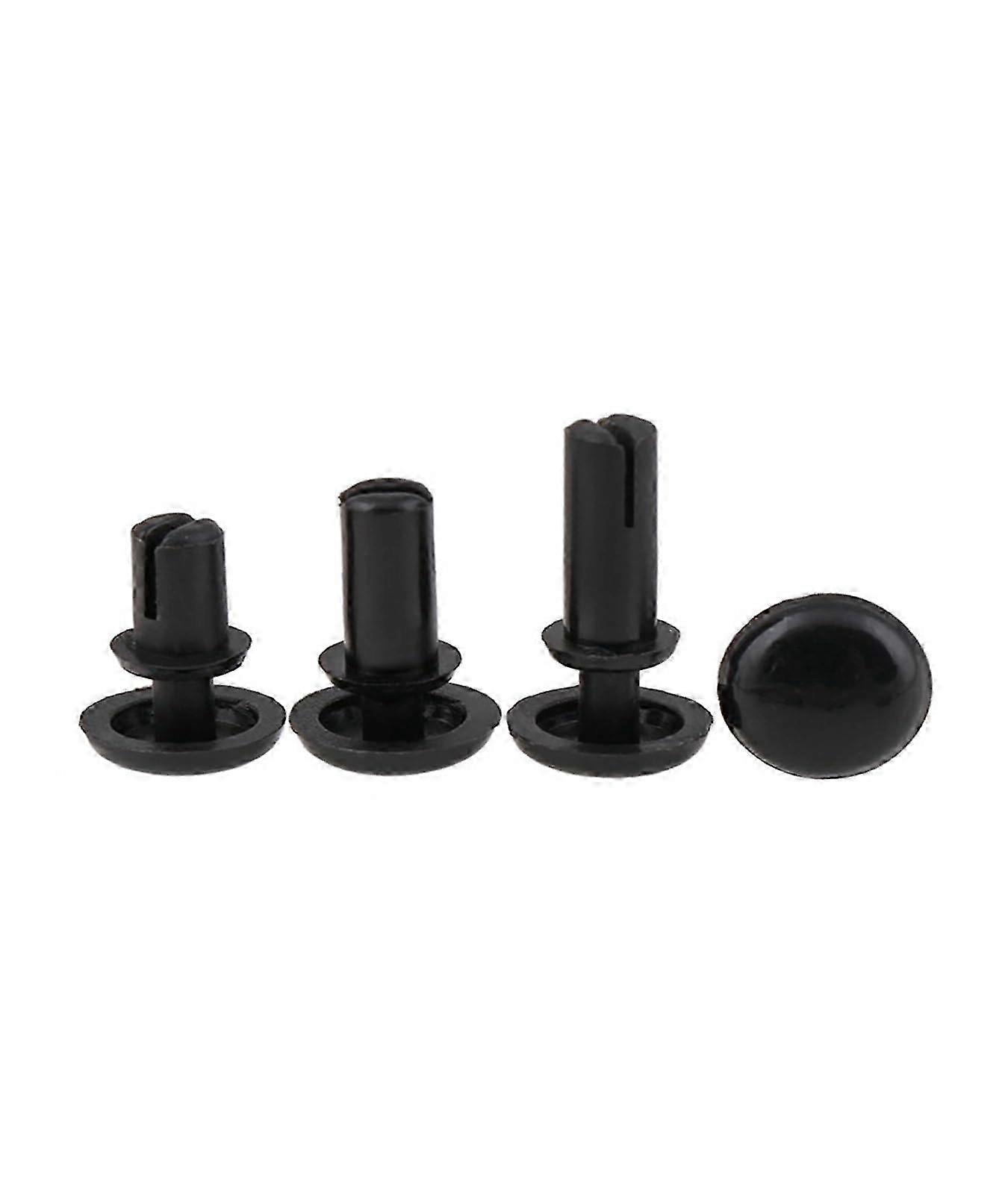 Plastic Rivets, 20pcs Black Nylon Plastic RType Expansion Rivet Clamp Screw Nut,PC Board Fixing Buckle 2025