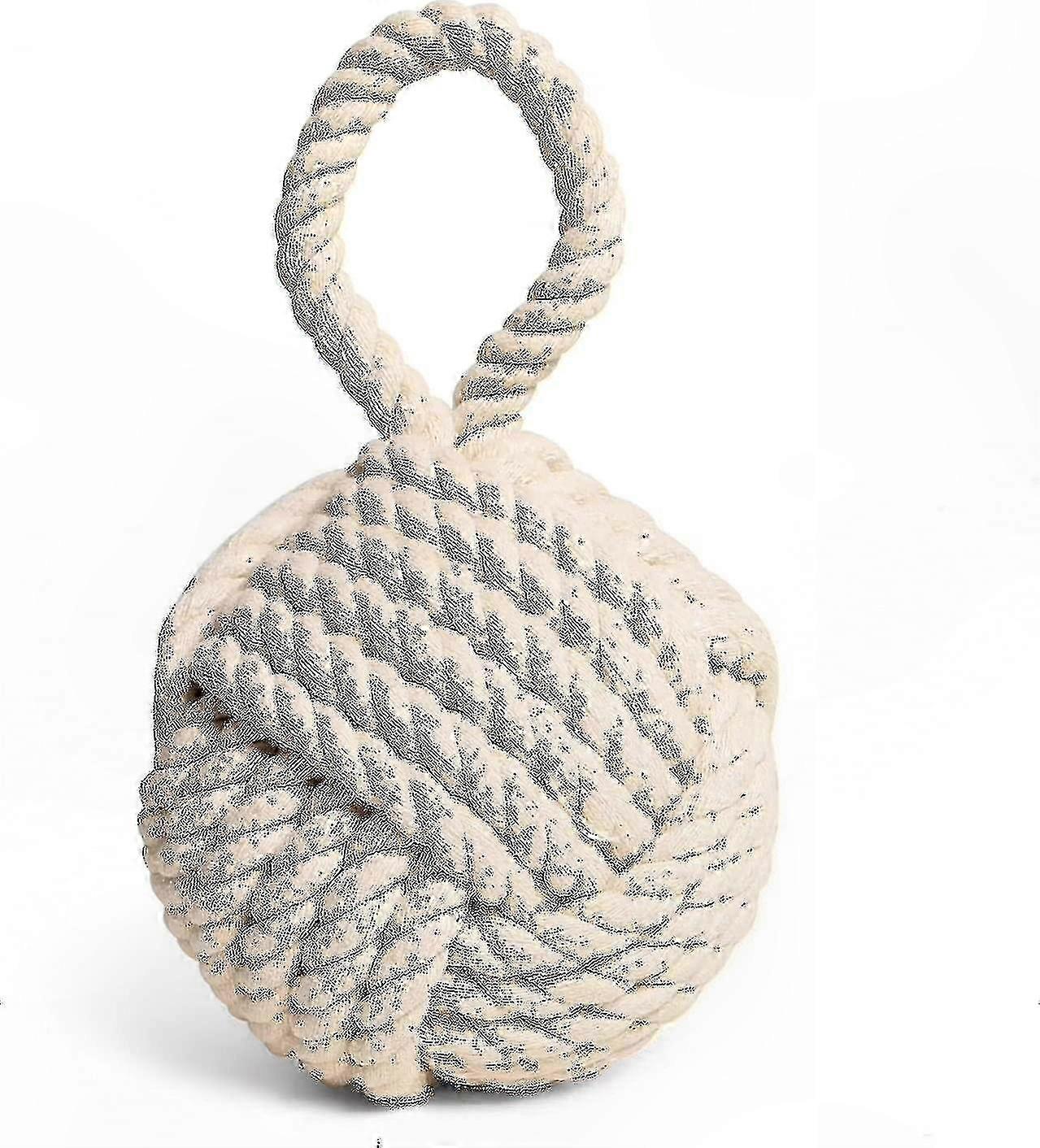 Nautical Style Weighted Door Stop with Rope Knot Design