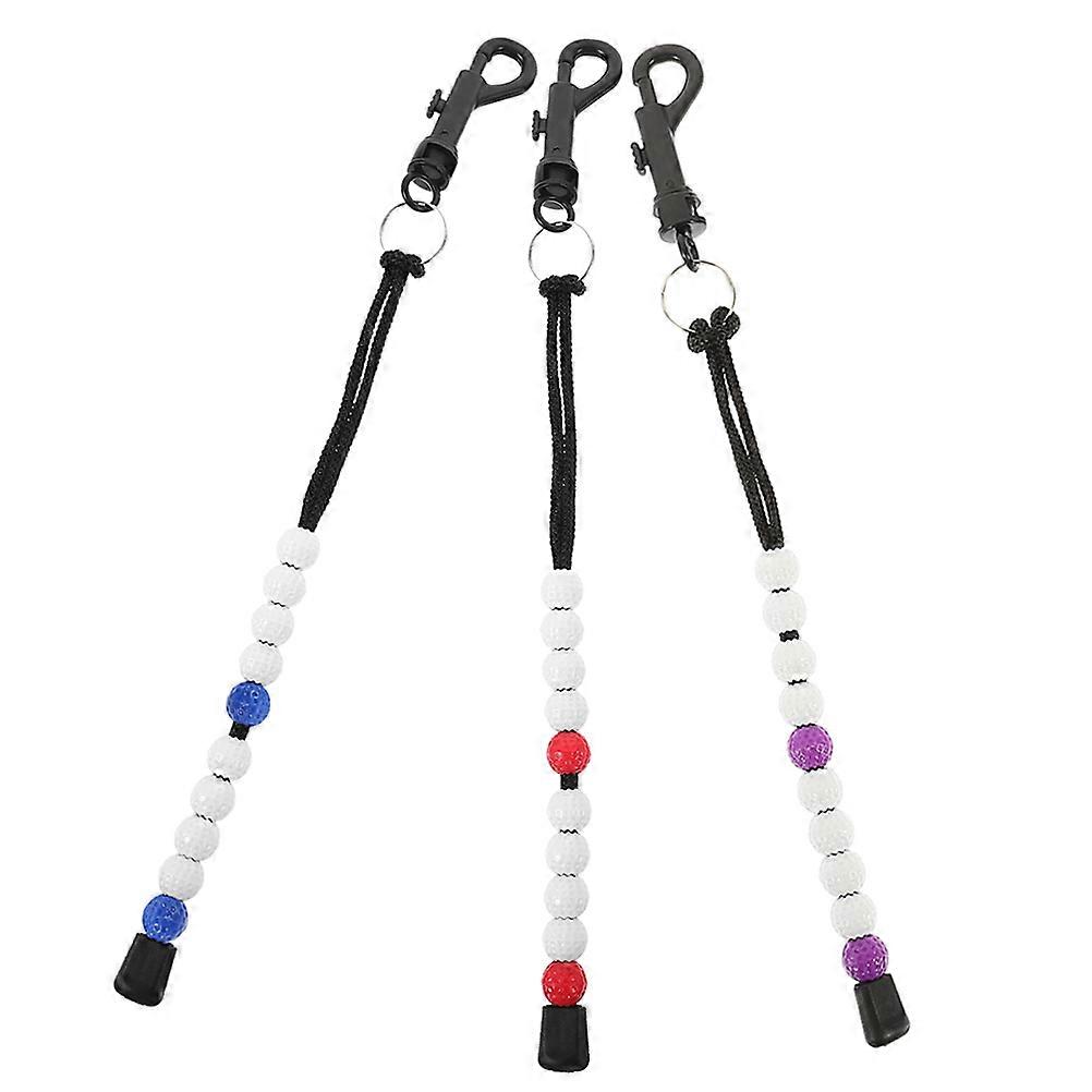 Golfing Scoring Beads Chain for Easy Counting 3Pcs Golf Score Counter Beads