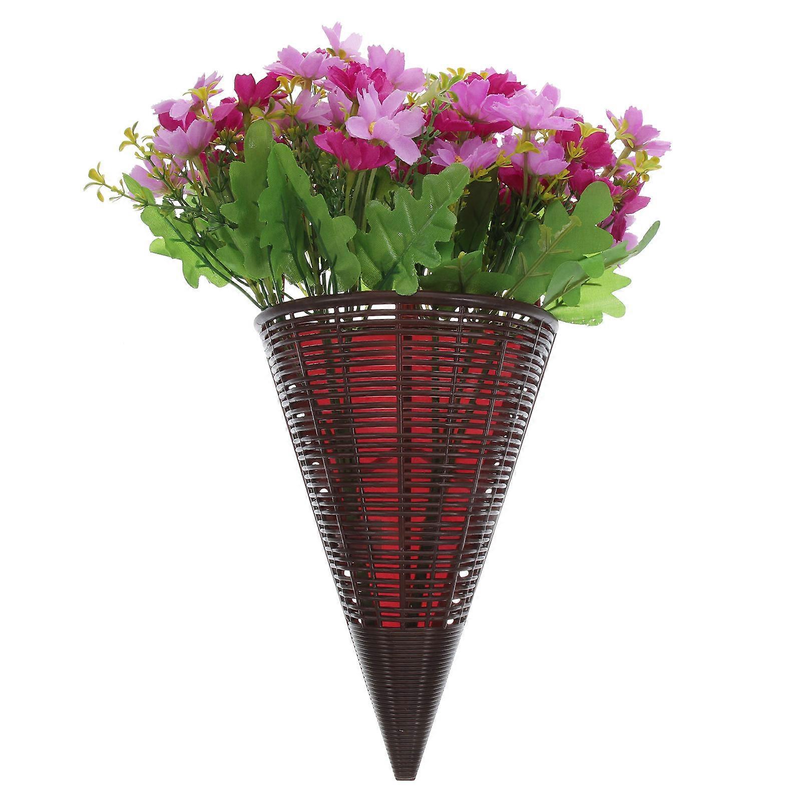 Front Door Artificial Flowers Artificial Hanging Flower Basket for Party 4Pcs
