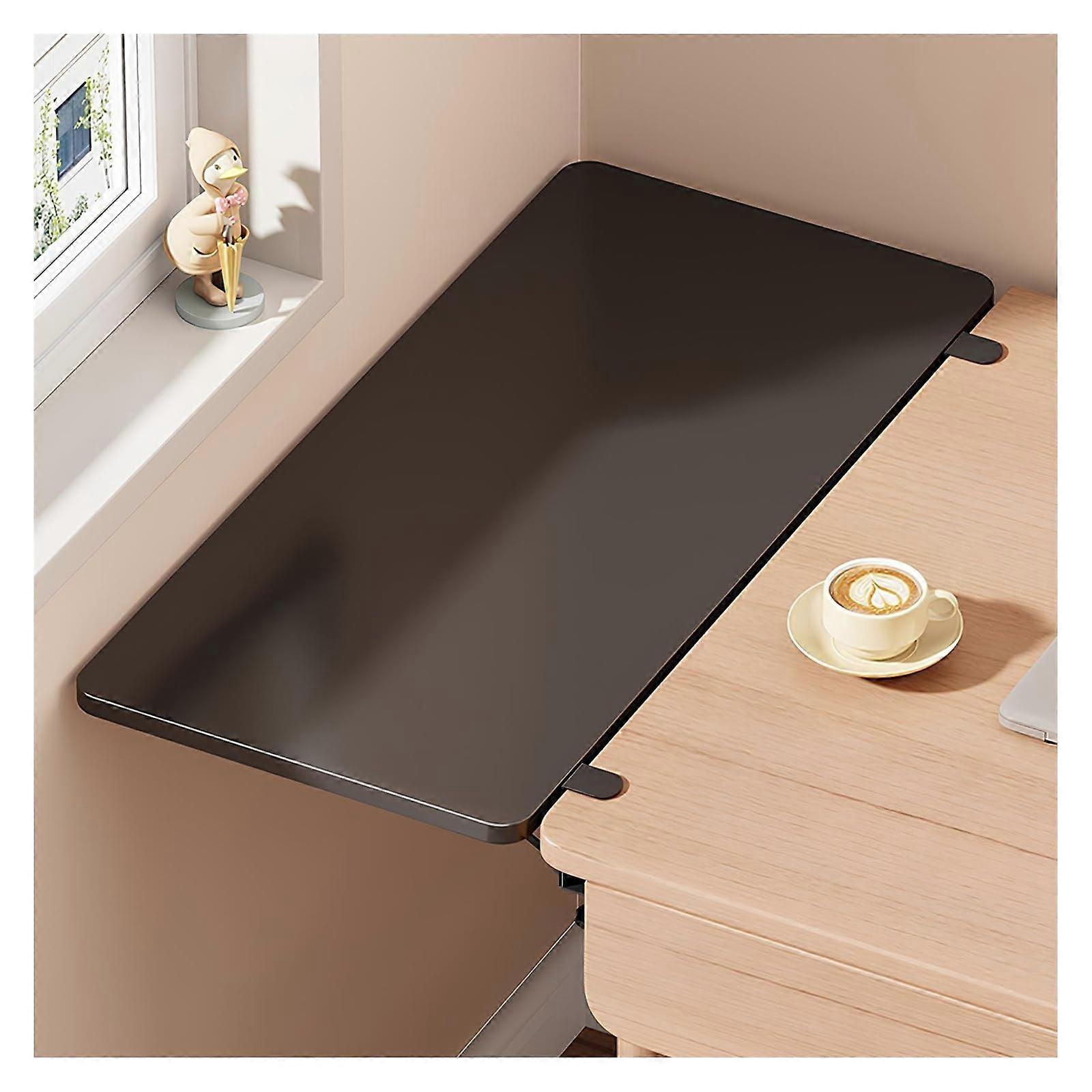 Foldable WallMounted Desk Extension, NonPerforating Keyboard Tray, Black, 50x20cm/19.7x7.9in, SpaceSaving