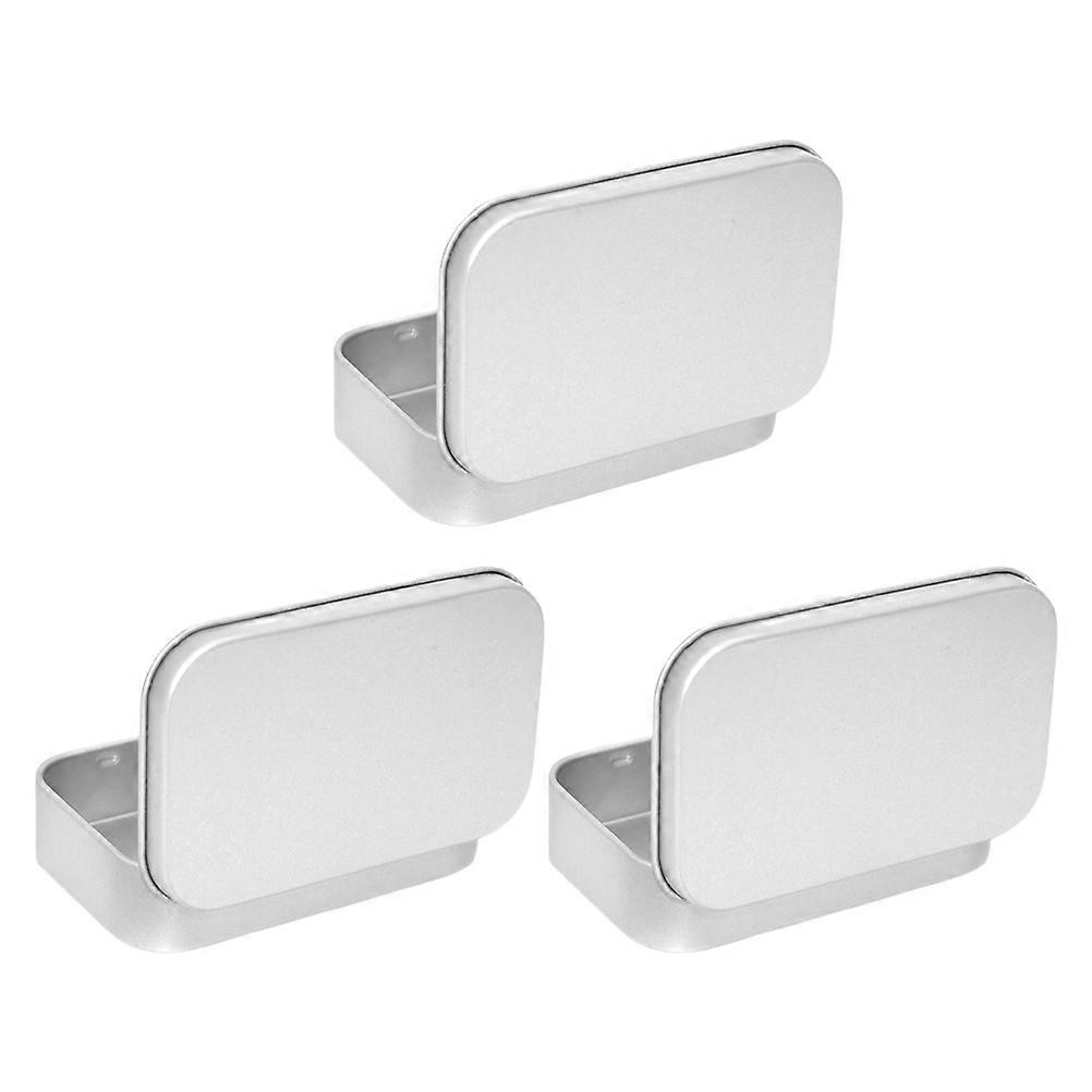 Hinged Storage Container Metal Tin Rectangular Box 6Pcs for Candy and Jewelry