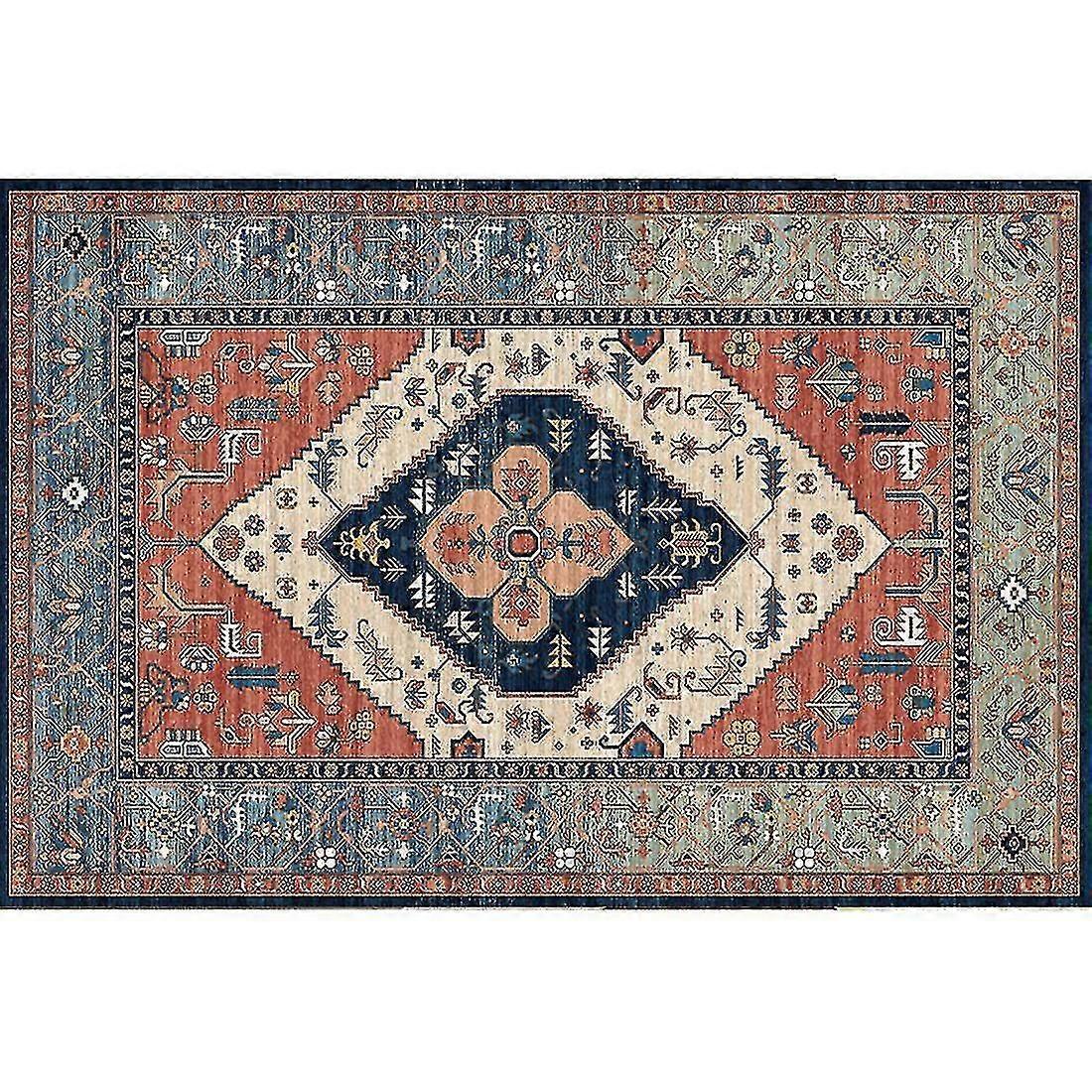 Indendørs dørmåtte retro indendørs gulvmåtte, skridsikker hoveddørtæppe blød hurtigabsorberende indgangsdør (haoyi