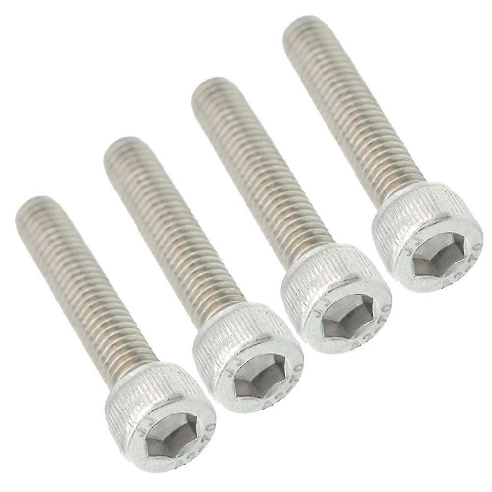 Yol Bisikletçileri için Bisiklet Sapı Kapak Vidası Gümüş Paslanmaz Çelik 4 Adet