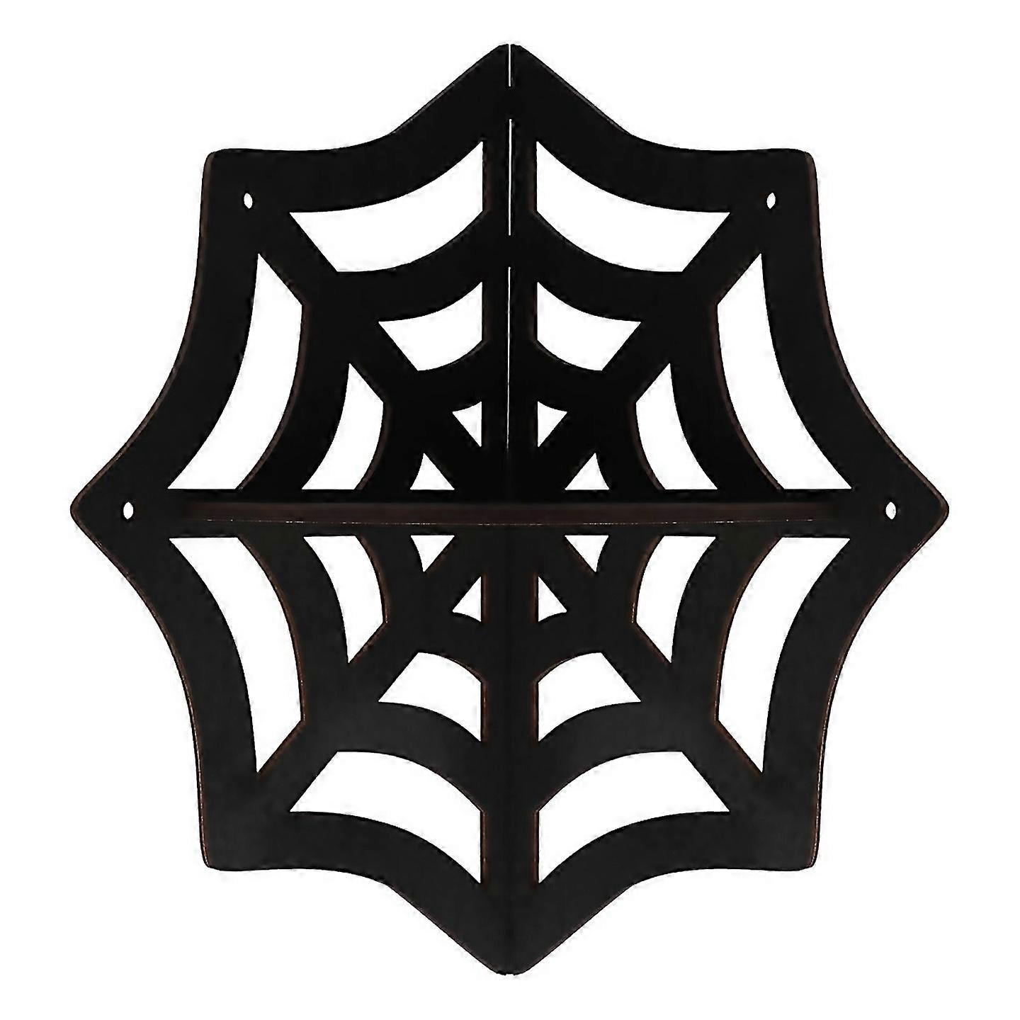 For Spider Web Floating Corner Shelf Gothic Decoration Wall Hanging Shelf