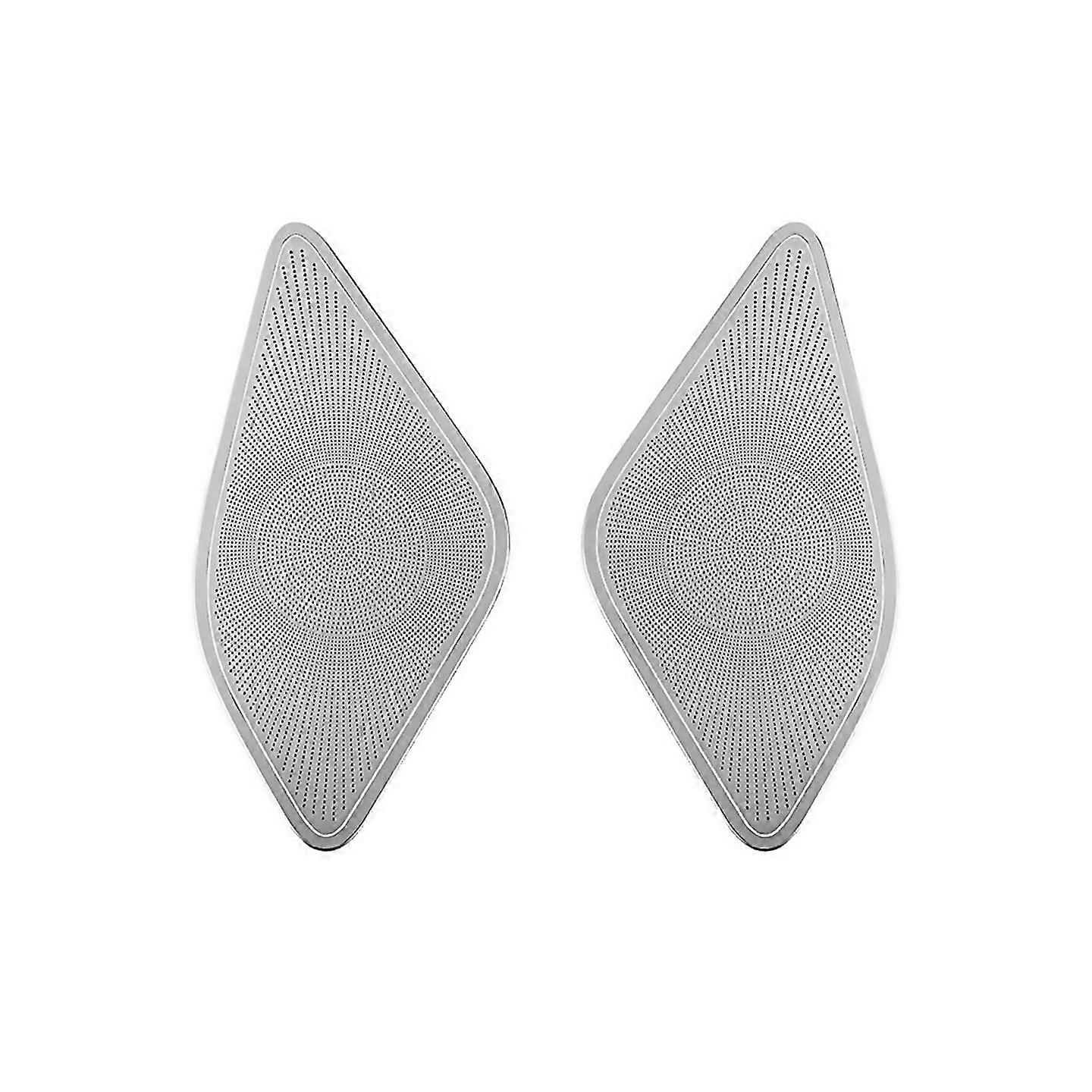 For Alphard 2023 Middle Door Loudspeaker Cover Interior Silver