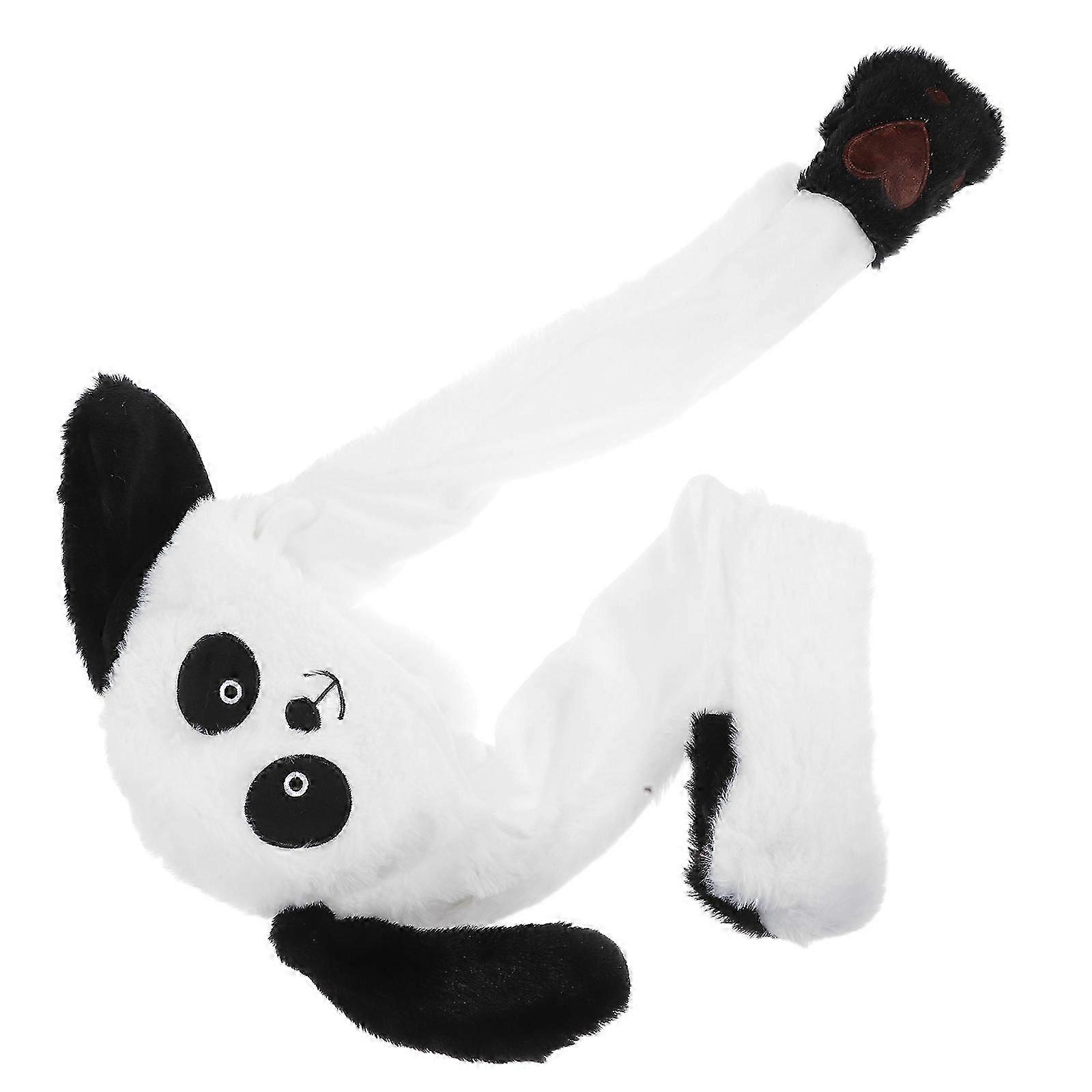 Plush Panda Hat With Moving Ears For Children Ideal For Halloween And Christmas Events 1Pcs - DSW