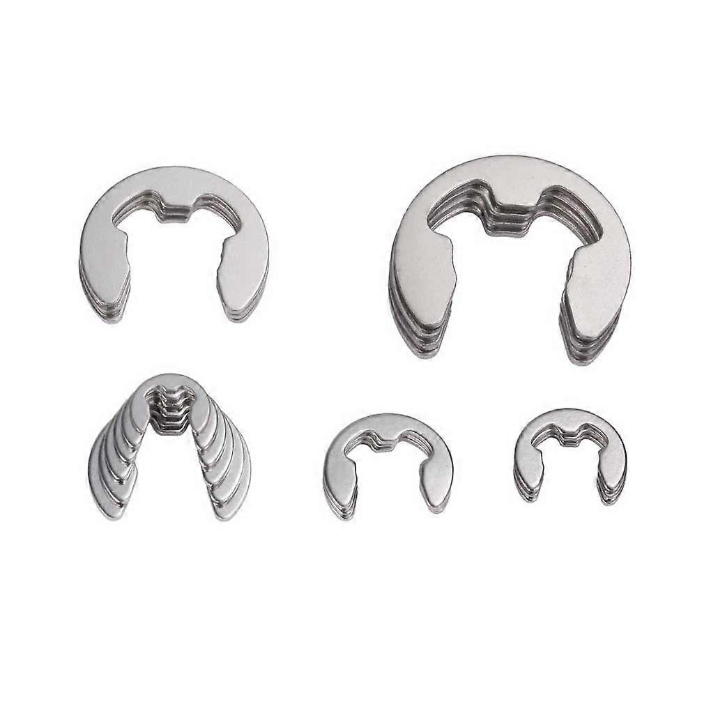 400 Pieces/Set E-clip with Storage Box Snap Opening Circlip External Retaining Ring Detachable Assembly Clips