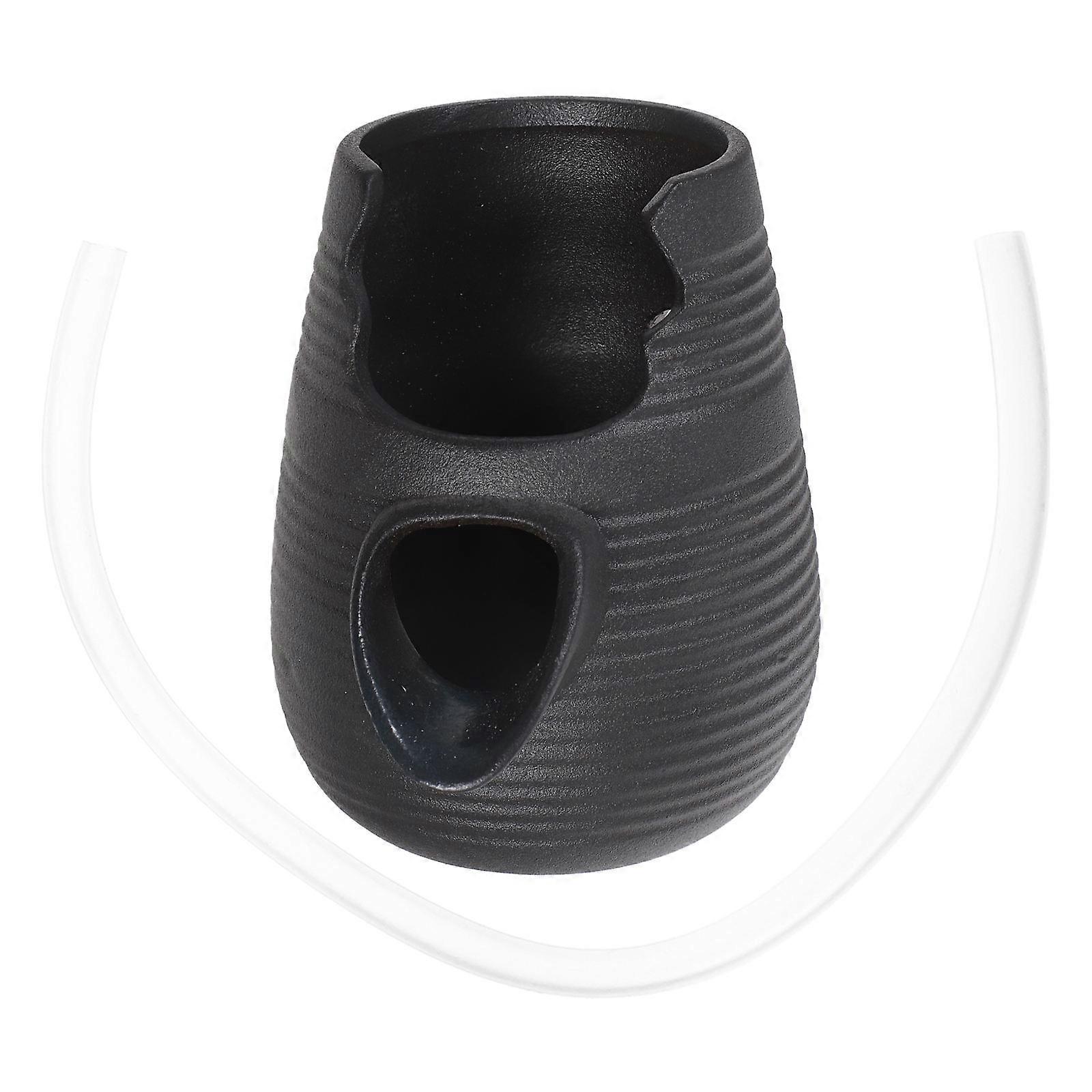 Aquarium Plant Holder Ceramic Jar for Circulating Water 3Sets