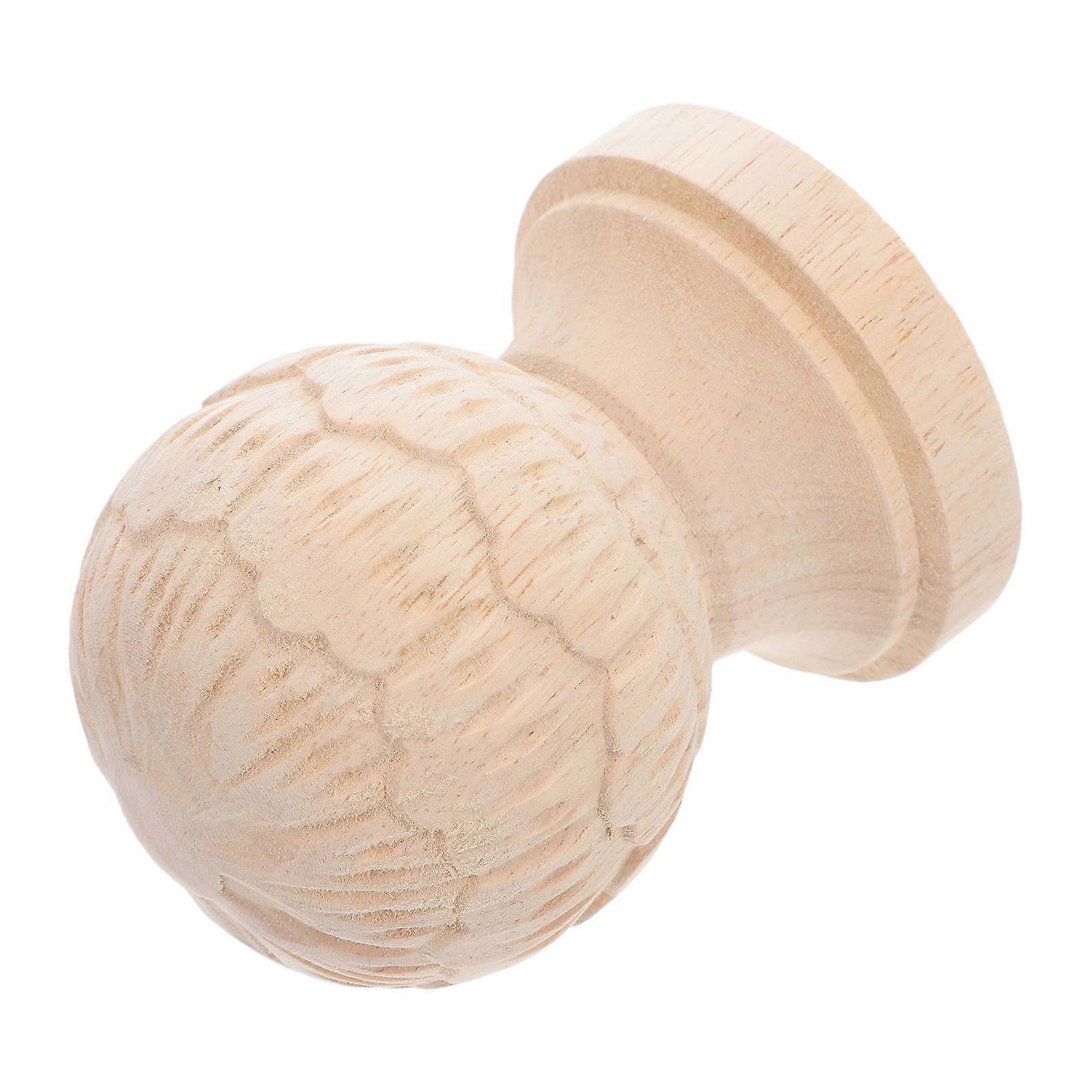 Wood Pineapple Finials for Staircase Columns 2Pcs Handcrafted DIY Home Use
