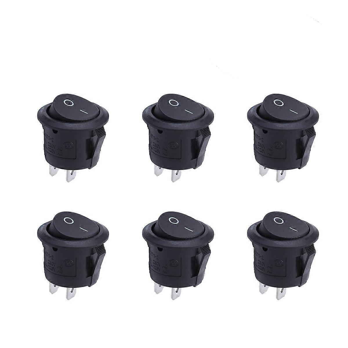 Round Rocker 2-Pin Snap-in Latching on Off Switch for Boat 10Pcs