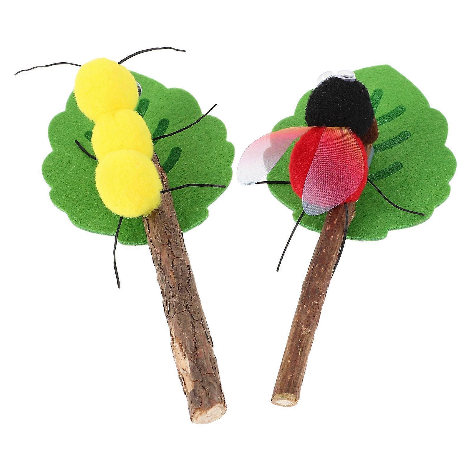 Kitten Chewing Sticks Felt Silvervine Toys for Playful Cats 4Pcs Fun Set