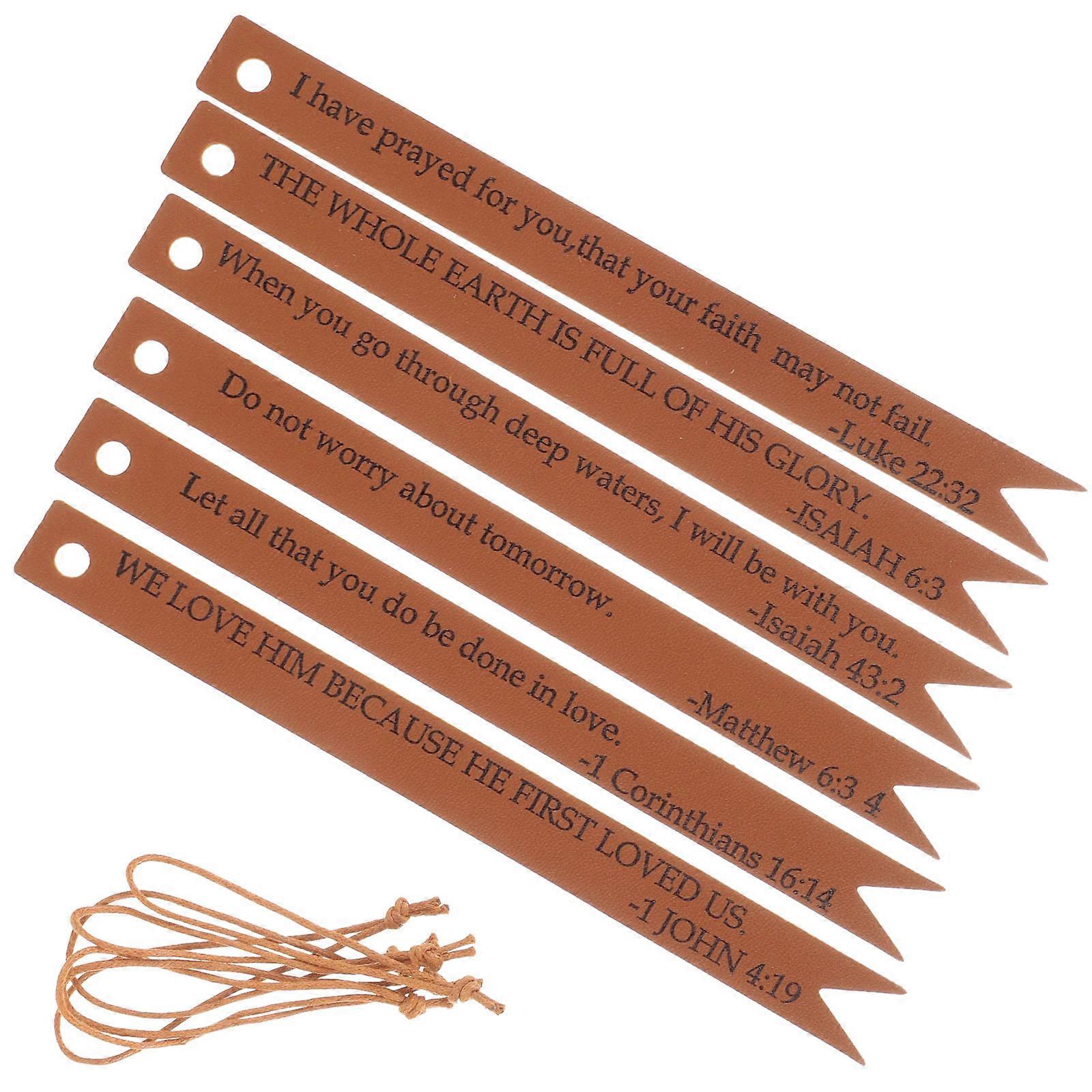 Reading Bookmarks Bible Verses for Book Lovers 12Pcs Light Brown
