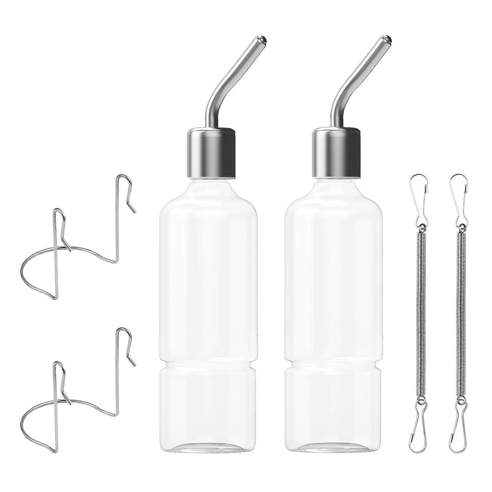 Water Feeder For Chinchillas Indoor Use Transparent Easy Monitoring 2Pcs