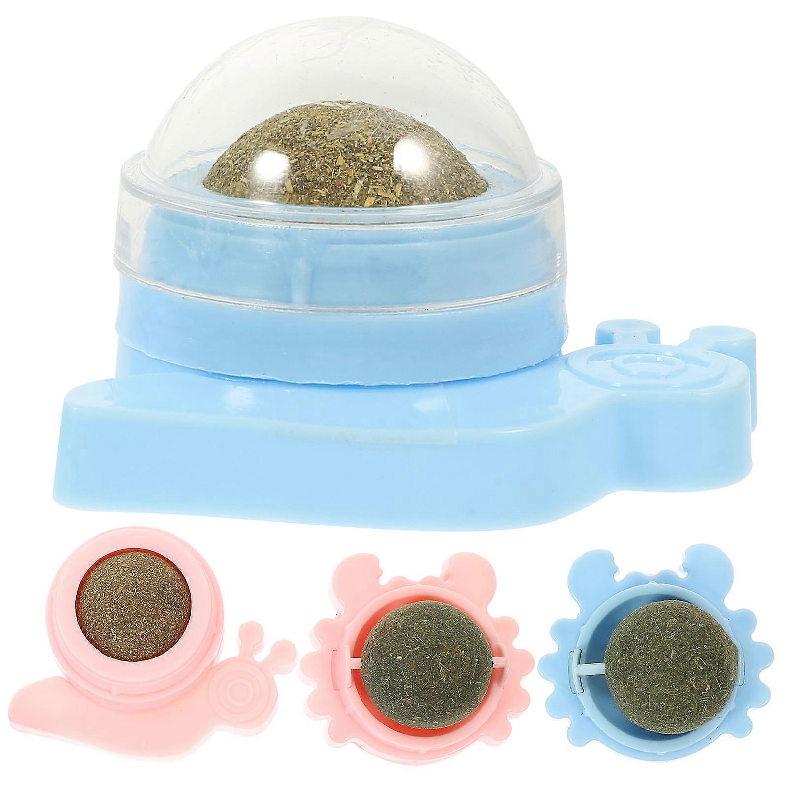 Delightful Catnip Balls 8 Pcs Rotatable Toys For Cats Indoor Play Designed In Crab And Snail Shapes Enhancing Cat And Dental Cleaning
