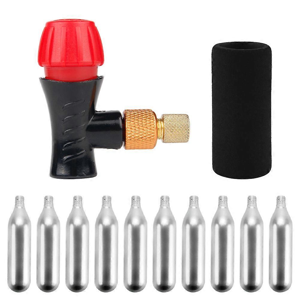 Bike Inflator Kit Co2 Inflator for Bike Use Includes 2Sets 16g Cartridges
