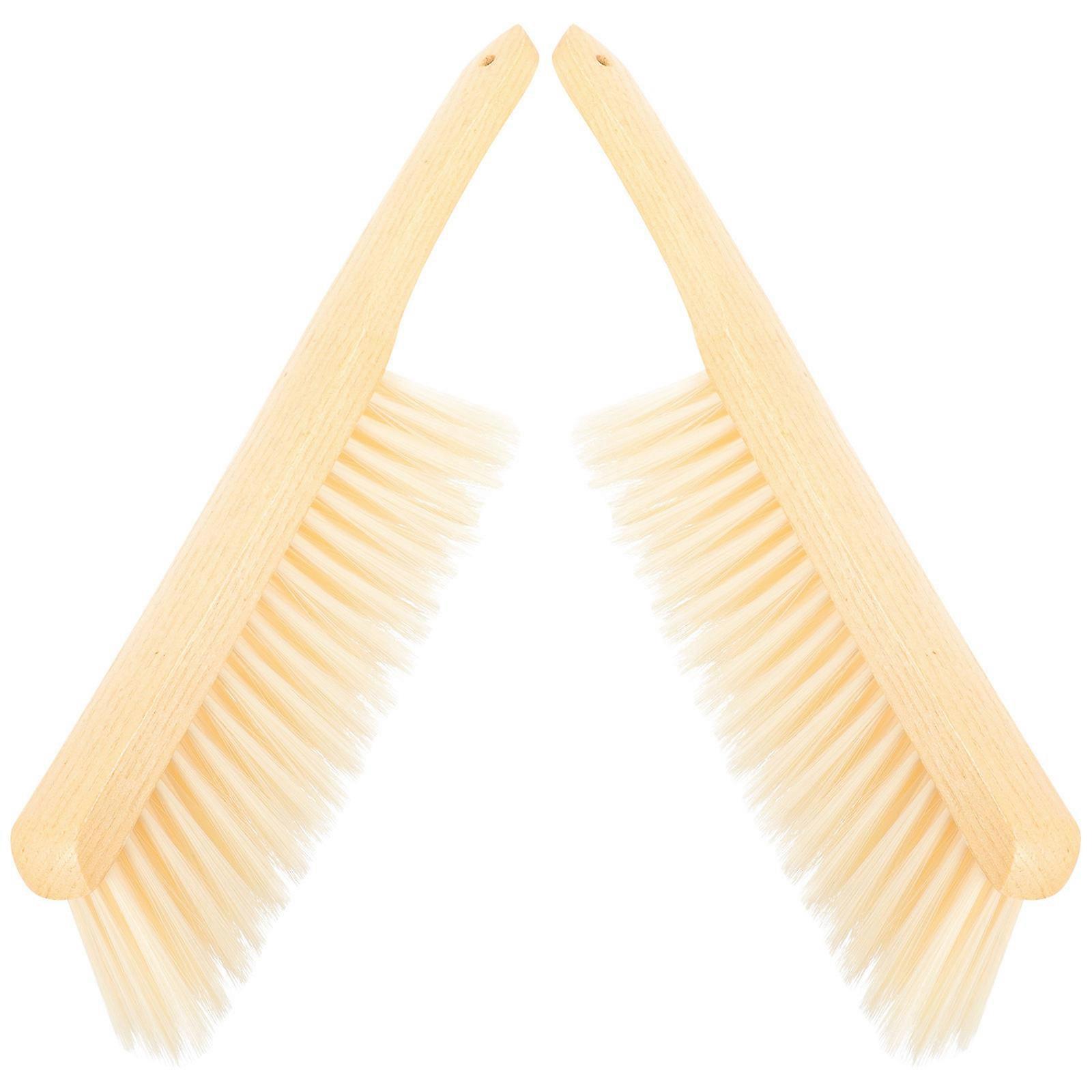Soft Bristle Hand Brush for Cleaning Dust 6Pcs Wood Handle Brushes