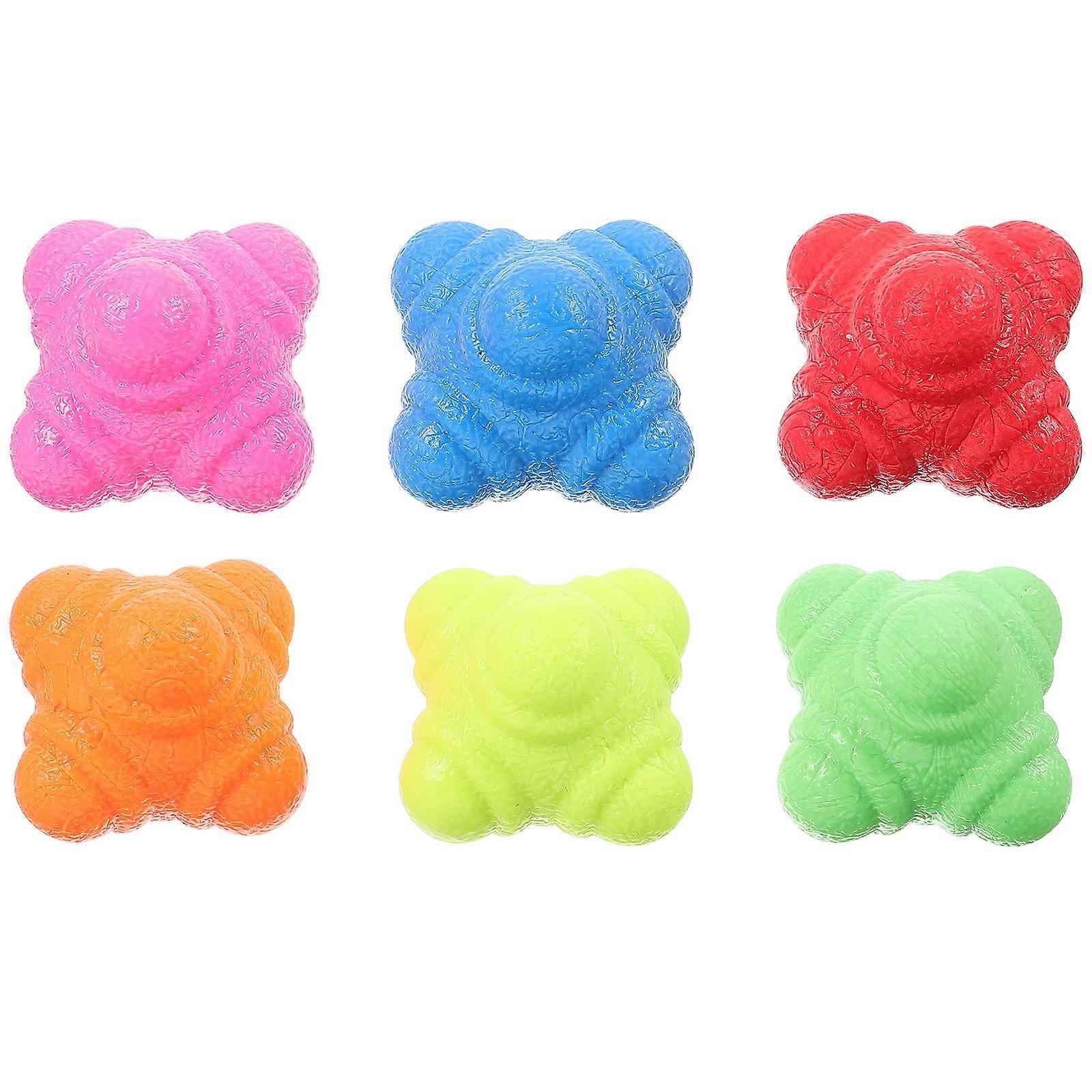 18 Pcs Reaction Training Balls Hexagonal Agility Equipment For Athletes Assorted Color Athlete Training