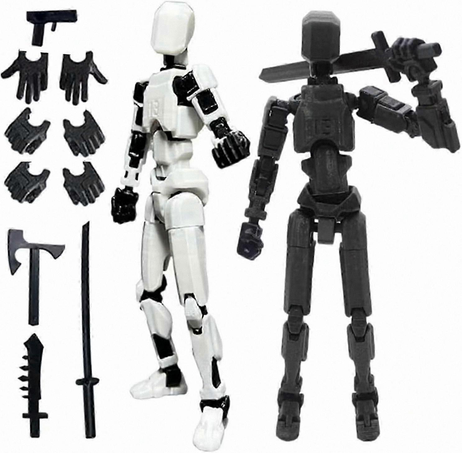 Customizable Robot-Themed Action Figure with Articulated Joints and Decorative Accessories