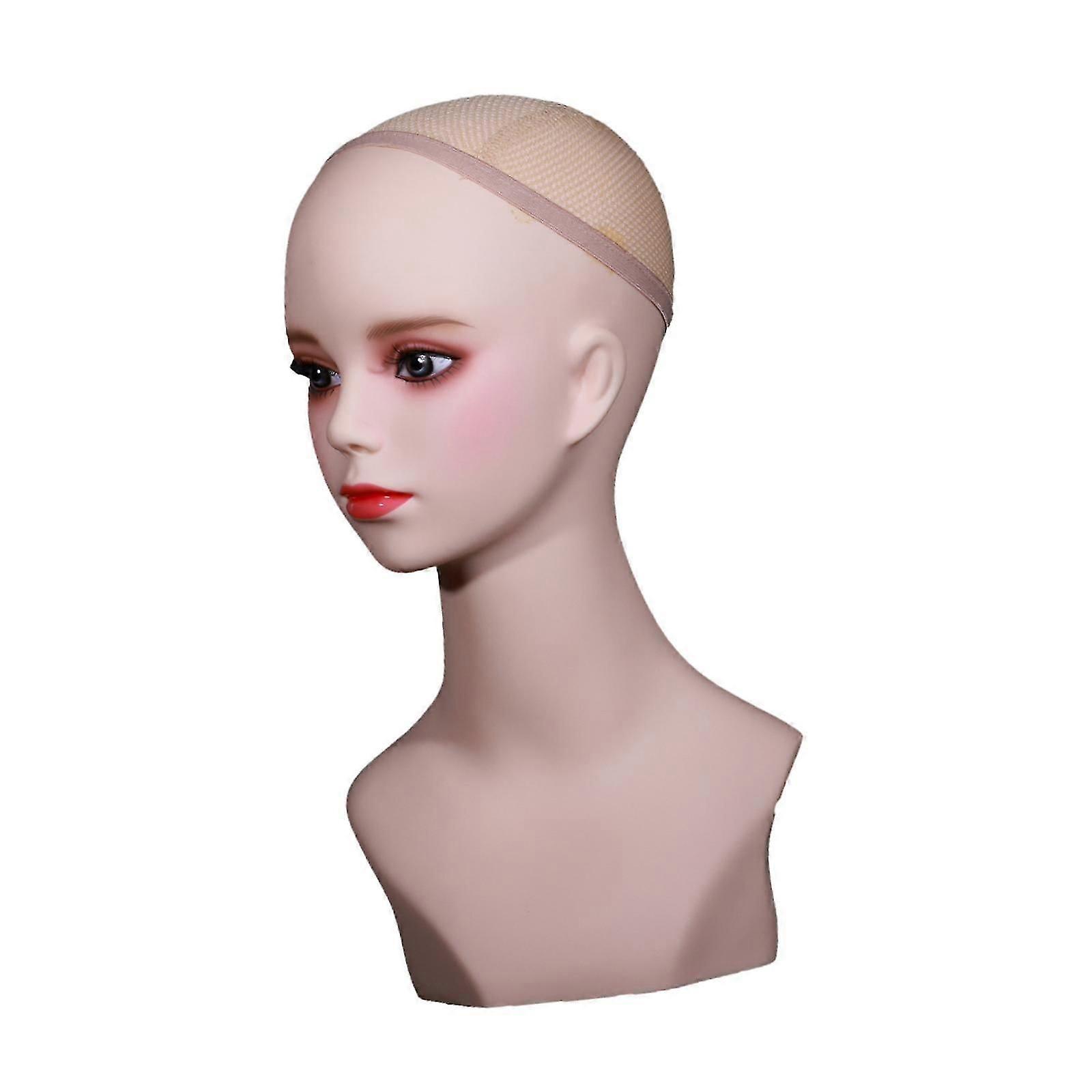 Manichino Femminile Testa Stabile Parrucca Display Modello per Fasce Gioielli Sciarpe